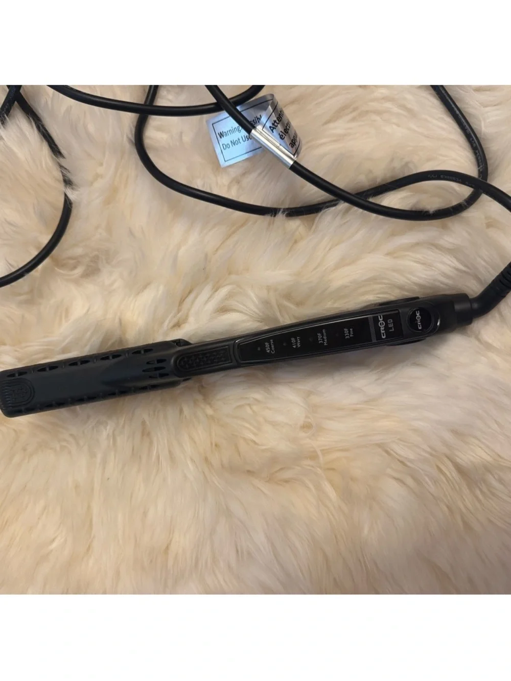 Croc LED Black Titanium Flat Iron 1 inch